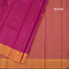 Dark Pink Silk Saree With Zari Buttas And Zari Border