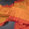 Mango Yellow Silk Saree With Zari Buttas And Zari Checked Border