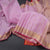 Light Pink Silk Saree With Chakra Buttas And Gold Zari Border