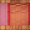 Taffy Pink Silk Saree Peacock And Chakra Buttas And Gold Zari Border