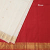 Cream Silk Saree With Chakra Buttas And Rettapet Border