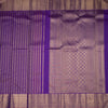 Dark Violet Silk Saree With Peacock And Chakra Buttas And Gold Zari Border