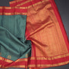 Sage Green Vairaoosi Silk Saree With Yazhi Design And Rettapet Border