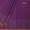 Purple Silk Saree With Malli Moggu Design And Checked Border