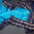 Blue Brocade Thread Work Silk Saree And Rettapet Border