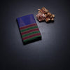 Multi Colour Stripes Silk Saree And Two Colour Border With Temple Design