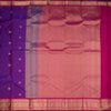 Purple Silk Saree With Zari Buttas And Gold Zari Border
