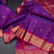 Purple Silk Saree With Zari Buttas And Gold Zari Border