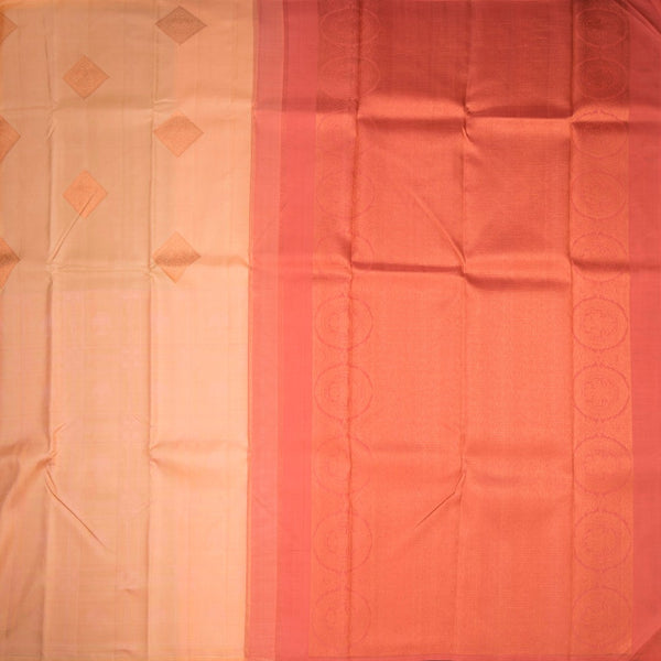 KSSMLSR42078-2-Peach-Borderless-Silk-Saree-With-Thread-And-Zari-Work-full-veiw