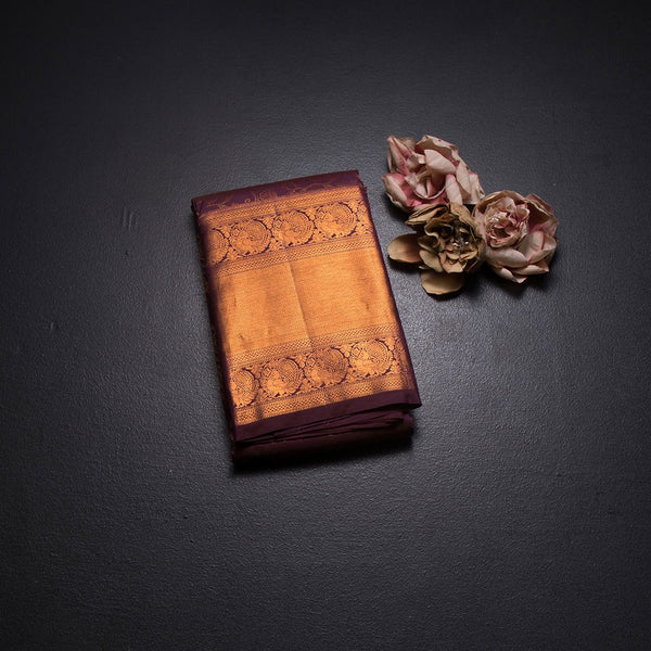 KSSMLSR42079-1-Wine-Colour-Brocade-Silk-Saree-And-Zari-Border-fold