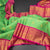 KSSMLSR42082-Parrot-Green-Checked-Silk-Saree-With-Peacock-And-Chakra-Buttas-And-Zari-Border-main