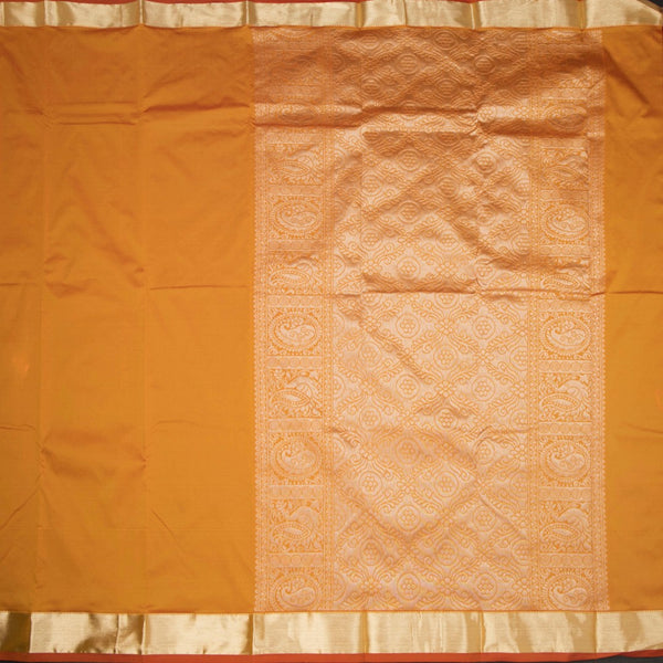 KSSMLSR42083-2-Semi-Silk-Mango-Yellow-Plain-Saree-And-Zari-Border-full-veiw