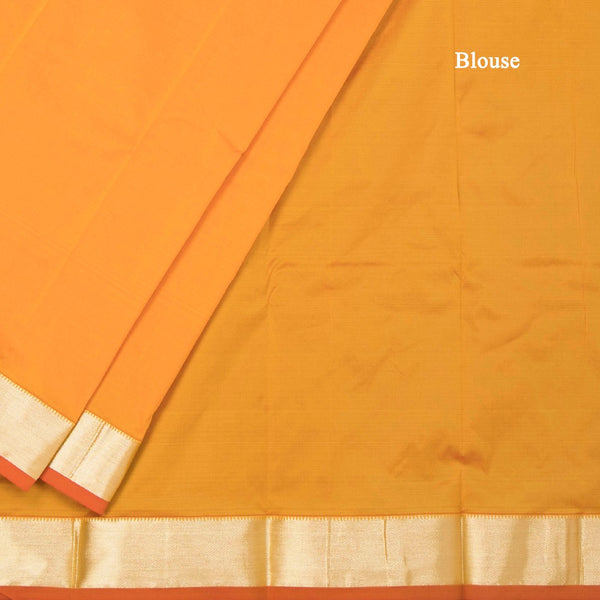 KSSMLSR42083-4-Semi-Silk-Mango-Yellow-Plain-Saree-And-Zari-Border-blouse