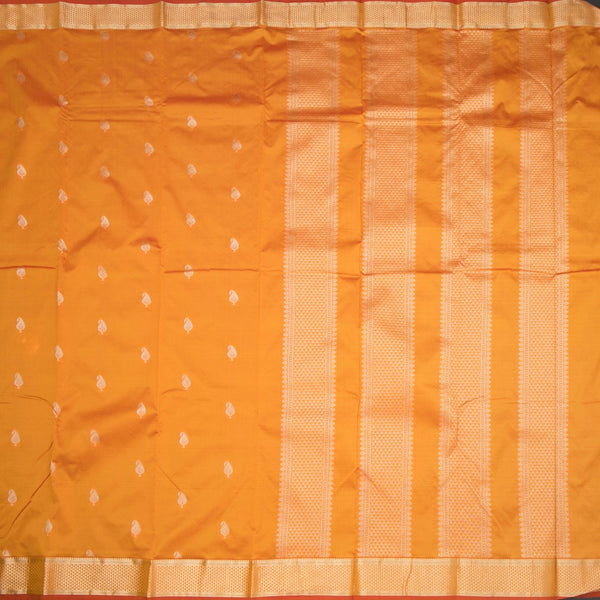 KSSMLSR42084-2-Semi-Silk-Mango-Yellow-Saree-With-Zari-Buttas-full-veiw