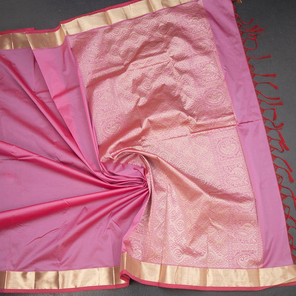 KSSMLSR42086-5-Semi-Silk-Taffy-Pink-Plain-Saree-And-Zari-Border-crush