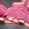 KSSMLSR42086-Semi-Silk-Taffy-Pink-Plain-Saree-And-Zari-Border-main