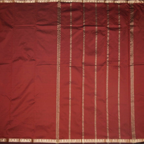 KSSMLSR42091-2-Semi-Silk-Maroon-Plain-Saree-And-Zari-Border-02-full-veiw