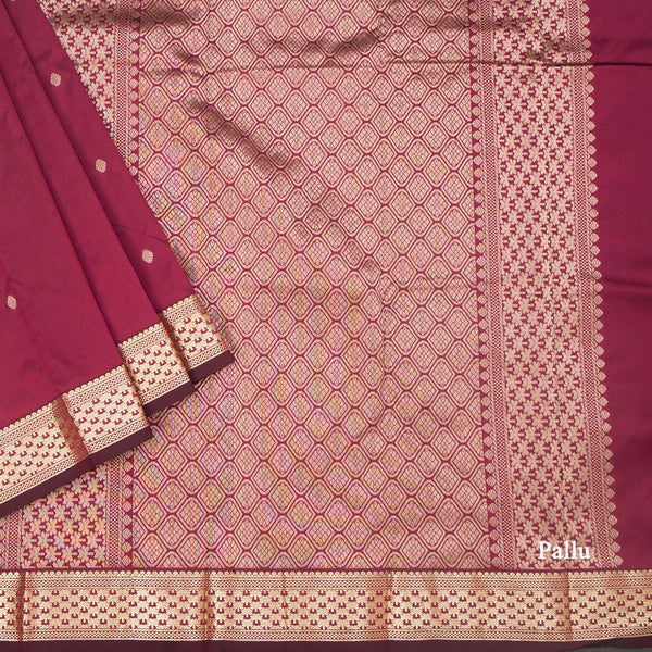 KSSMLSR42092-3-Semi-Silk-Maroon-Saree-With-Zari-Buttas-pallu