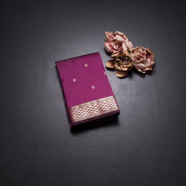 KSSMLSR42093-1-Semi-Silk-Dark-Pink-Saree-With-Zari-Buttas-fold
