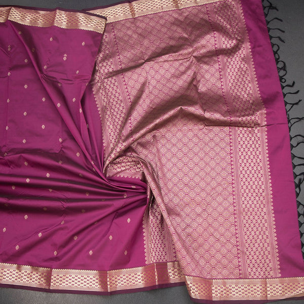 KSSMLSR42093-5-Semi-Silk-Dark-Pink-Saree-With-Zari-Buttas-crush