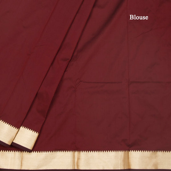 KSSMLSR42109-4-Semi-Silk-Plain-Maroon-Saree-And-Zari-Border-blouse