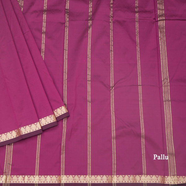 KSSMLSR42111-3-Semi-Silk-Plain-Dark-Pink-Saree-And-Zari-Border-pallu