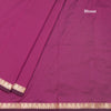 KSSMLSR42111-4-Semi-Silk-Plain-Dark-Pink-Saree-And-Zari-Border-blouse