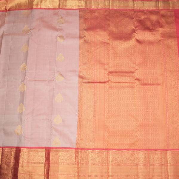 KSSMLSR42232-2-Peach-Silk-Saree-With-Leaf-Design-And-Gold-Zari-Border-full-veiw