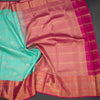 KSSMLSR42243-5-Turquoise-Blue-Zari-Checked-Silk-Saree-And-Pink-Gold-Zari-Border-crush
