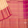 KSSMLSR42244-3-Sandal-Zari-Checked-Silk-Saree-And-Pink-Gold-Zari-Border-pallu