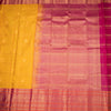 KSSMLSR42245-2-Mango-Yellow-Zari-Checked-Silk-Saree-And-Pink-Gold-Zari-Border-full-veiw