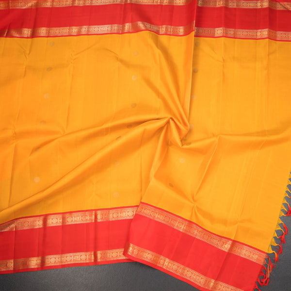 KSSMLSR42349-4-Mango-Yellow-Silk-Saree-With-Chakra-Buttas-And-Rettapet-Border-crush