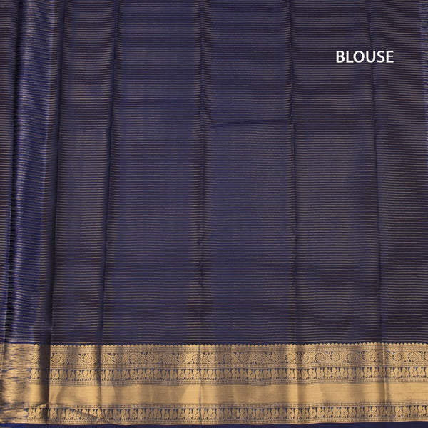 KSSMLSR42473-3-Mehandi-Green-Checked-Silk-Saree-With-Zari-Buttas-And-Zari-Border-blouse