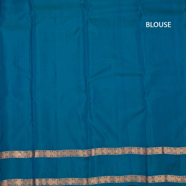 KSSMLSR42482-3-Peacock-Blue-Silk-Saree-With-Floral-Buttas-And-Rettapet-Border-blouse