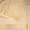 8 X 4 Designer Zig Zag Embossed Sandal Silk Dhoti With Angavastram and Matching Shirt Material