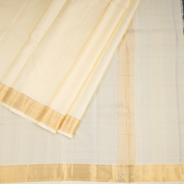 8 X 4 Sandal Embossed Silk Dhoti With Angavastram And Matching Shirt Material 03