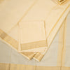 8 X 4 Sandal Plain Silk Dhoti With Angavastram And Matching Shirt Material 02