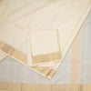 Cream Plain Silk Dhoti