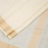 Cream Plain Silk Dhoti