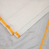 8 X 4 Cream Plain Silk Dhoti With Angavastram And Matching Shirt Material 02