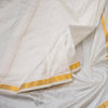 8 X 4 Cream Plain Silk Dhoti With Angavastram And Matching Shirt Material 02