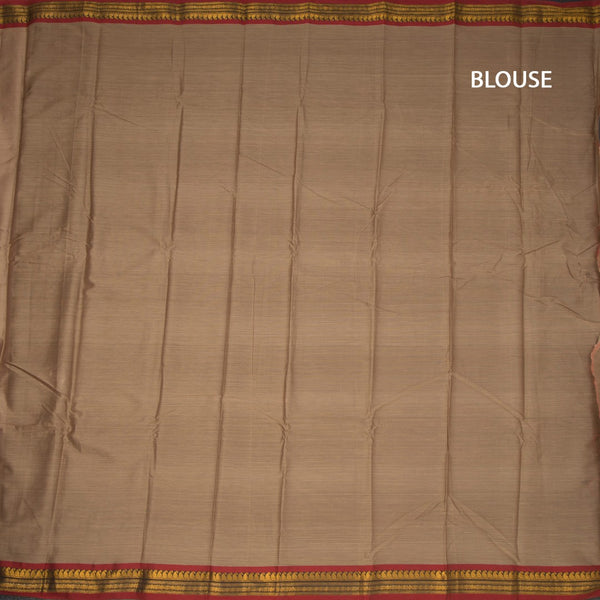 KSSRSSR42400-3-Dharwad-Cotton-Golden-Brown-Plain-Saree-And-Zari-Border-blouse
