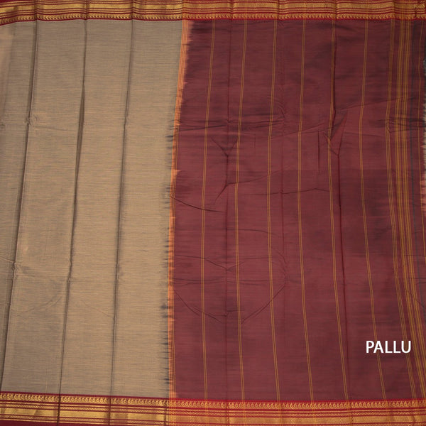 KSSRSSR42402-2-Dharwad-Cotton-Light-Brown-Plain-Saree-And-Zari-Border-02-pallu