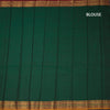 KSSRSSR42403-3-Dharwad-Cotton-Dark-Green-Plain-Saree-And-Zari-Border-blouse