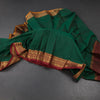KSSRSSR42403-Dharwad-Cotton-Dark-Green-Plain-Saree-And-Zari-Border-main