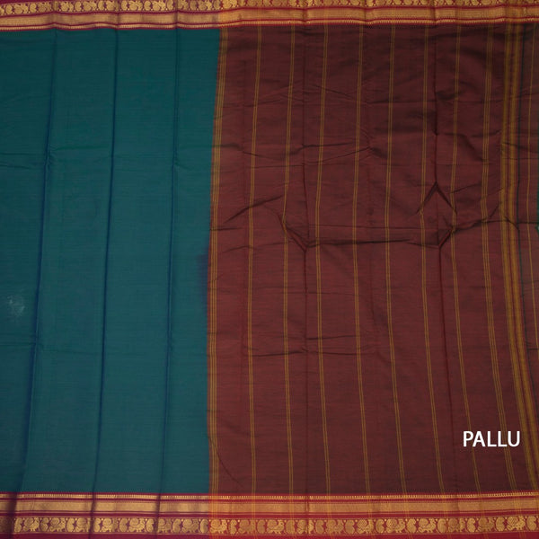KSSRSSR42404-2-Dharwad-Cotton-Shot-Colour-Plain-Saree-And-Zari-Border-pallu