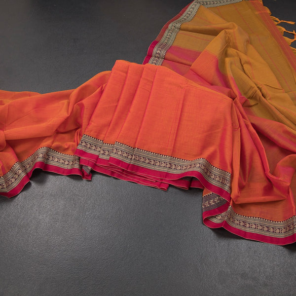 KSSRSSR42413-Dharwad-Cotton-Shot-Colour-Plain-Saree-And-Thread-Border-05-main