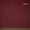 KSSRSSR42417-3-Dharwad-Cotton-Maroon-Plain-Saree-And-Thread-Border-blouse