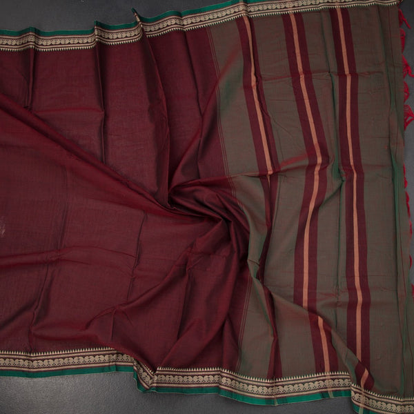 KSSRSSR42423-4-Dharwad-Cotton-Maroon-Plain-Saree-And-Thread-Border-02-crush