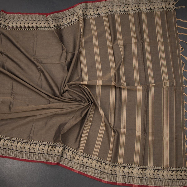KSSRSSR42426-4-Dharwad-Cotton-Dark-Brown-Plain-Saree-And-Thread-Border-crush